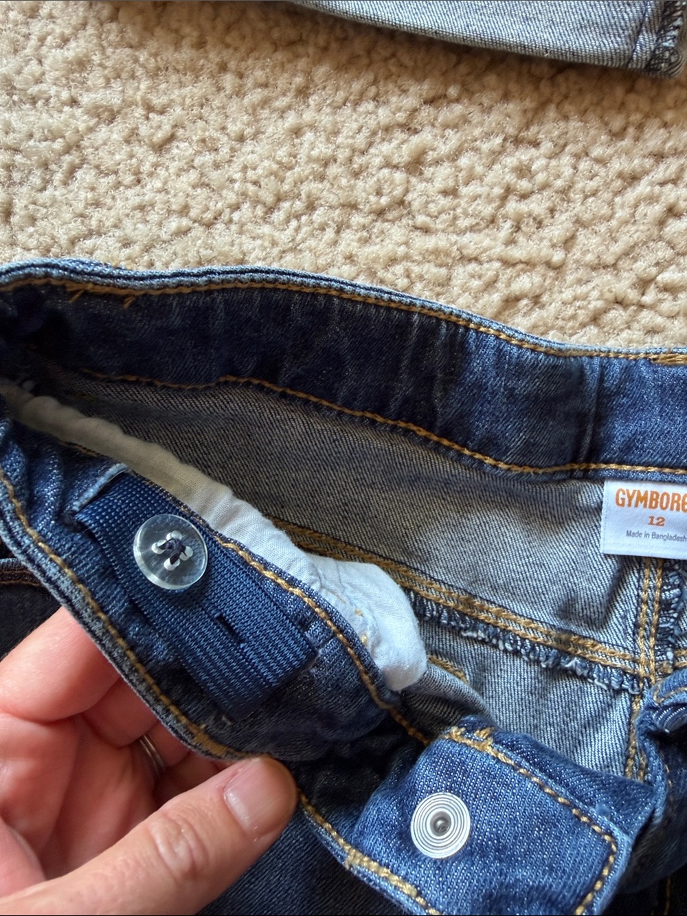 Girls Denim Roll-Cuff Bermuda Shorts - Blue - Picture 3 of 3